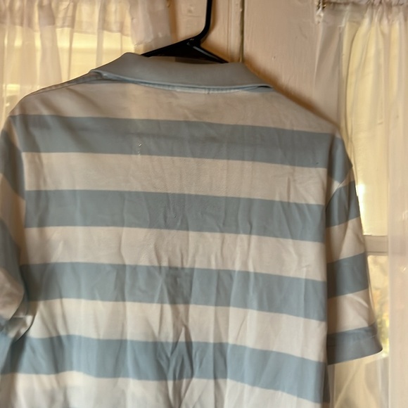 Lactose Men’s Cotton Striped Polo Shirt Size 6 (XL) P2P 21”X 26” Blue/White - Picture 8 of 9